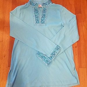 Quacker Factory Aqua Shirt